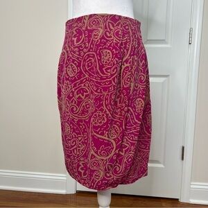 Ann Taylor Washed 100%Silk Wrapped Skirt
